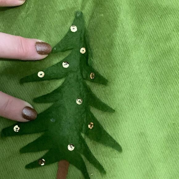 Vintage Unique Handmade Christmas Tree Skirt Felt Holiday Appliques Kitschy - Picture 12 of 17